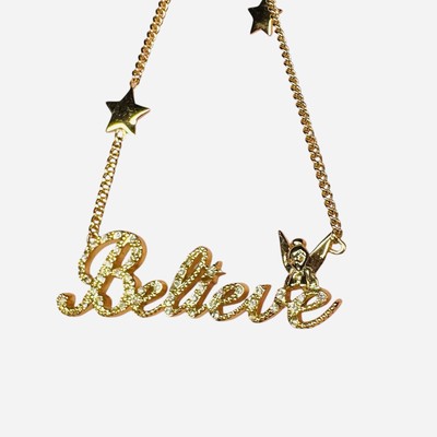 Disney Couture TinkerBell ネックレス+ピアス 14K金 Disney Couture Kingdom Tinkerbell 