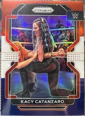 2022 Panini Prizm WWE - Kacy Catanzaro #185 Red White & Blue Prizm