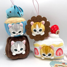 Mofusand Sweets Mascot SET 4 Complete 10cm Plush Doll Toy Cake biscuit Canele