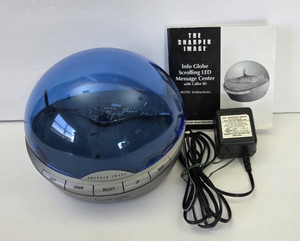 Sharper Image INFO GLOBE Scrolling Caller ID W1701 Works Read Desc.