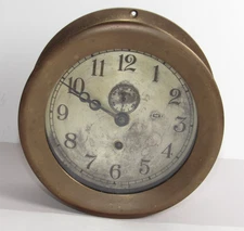 Chelsea Ship's Nautical Wall Clock 8-Day Timepiece Circa 1940-1944 WWII