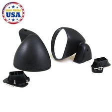 Bullet Retro Vintage Classic Black Door Mirrors 2 Pieces For Universal Sport Car