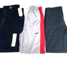 Boys Clothing Lot 3 Bottoms Sz 10-12-14 Jeans Joggers Blue Black School