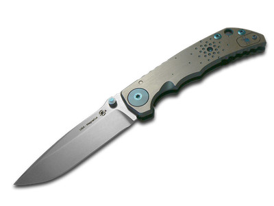 Spartan Blades Harsey Folder SF5DOTM Dot Matrix Titanium MagnaCut Pocket Knife