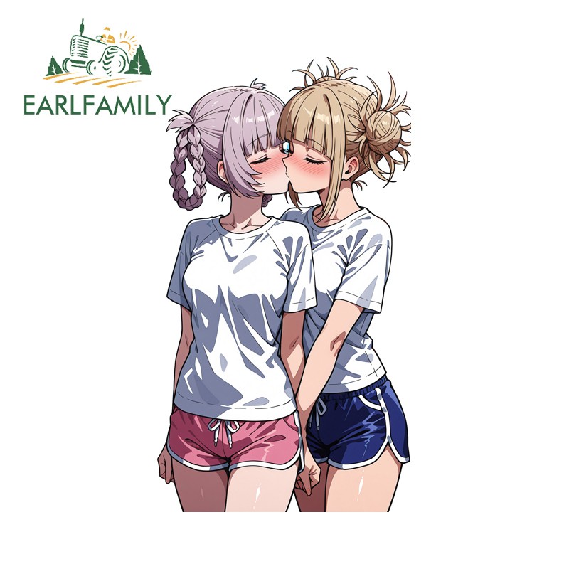 EARLFAMILY 5.1" Nanakusa Car Sticker Removable Trolley Artistic Vehicle Decal