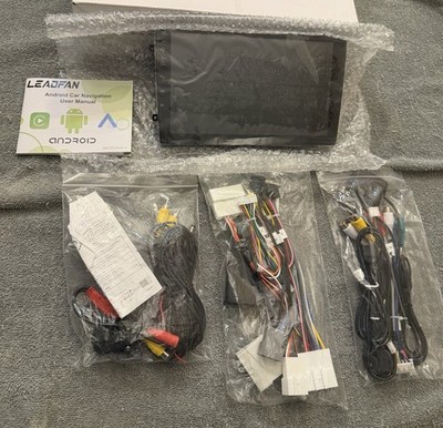 LEADFAN 2 DIN Android Car Stereo GPS Touchscreen USB Input w/ Wiring