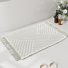 H.VERSAILTEX Waffle Bath Mat Super Absorbent Boho Bath Mat Non Slip Bath Rugs fo