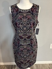 Tommy Hilfiger Women's Sheath Dress Sleeveless, Floral Paisley, Size 10 NWT