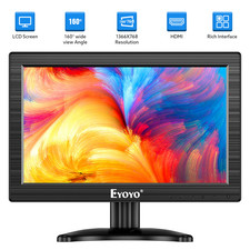 Eyoyo 12" Color Screen 1366x768 Gaming Display HDMI BNC VGA CCTV Monitor for PC