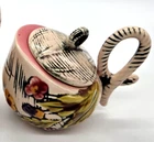 Vintage 1955 T1 HULL Pottery Blossom Flite Sugar Bowl Pink MCM