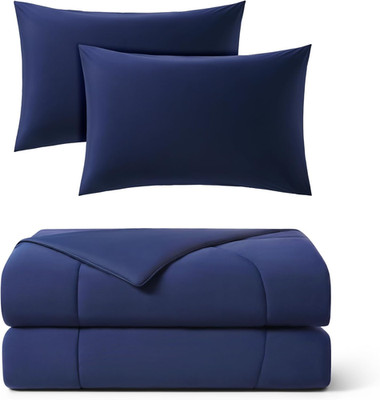 Evercool Queen Comforter & Pillowcases Bundle - 30% Off, Midnight Blue