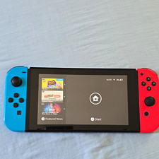 Nintendo Switch Console Neon Blue/Neon Red Joy-Con with Dock & UK Charger
