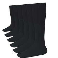 6 Pairs Men's Tube Socks, Over the Calf Cushioned Cotton Socks