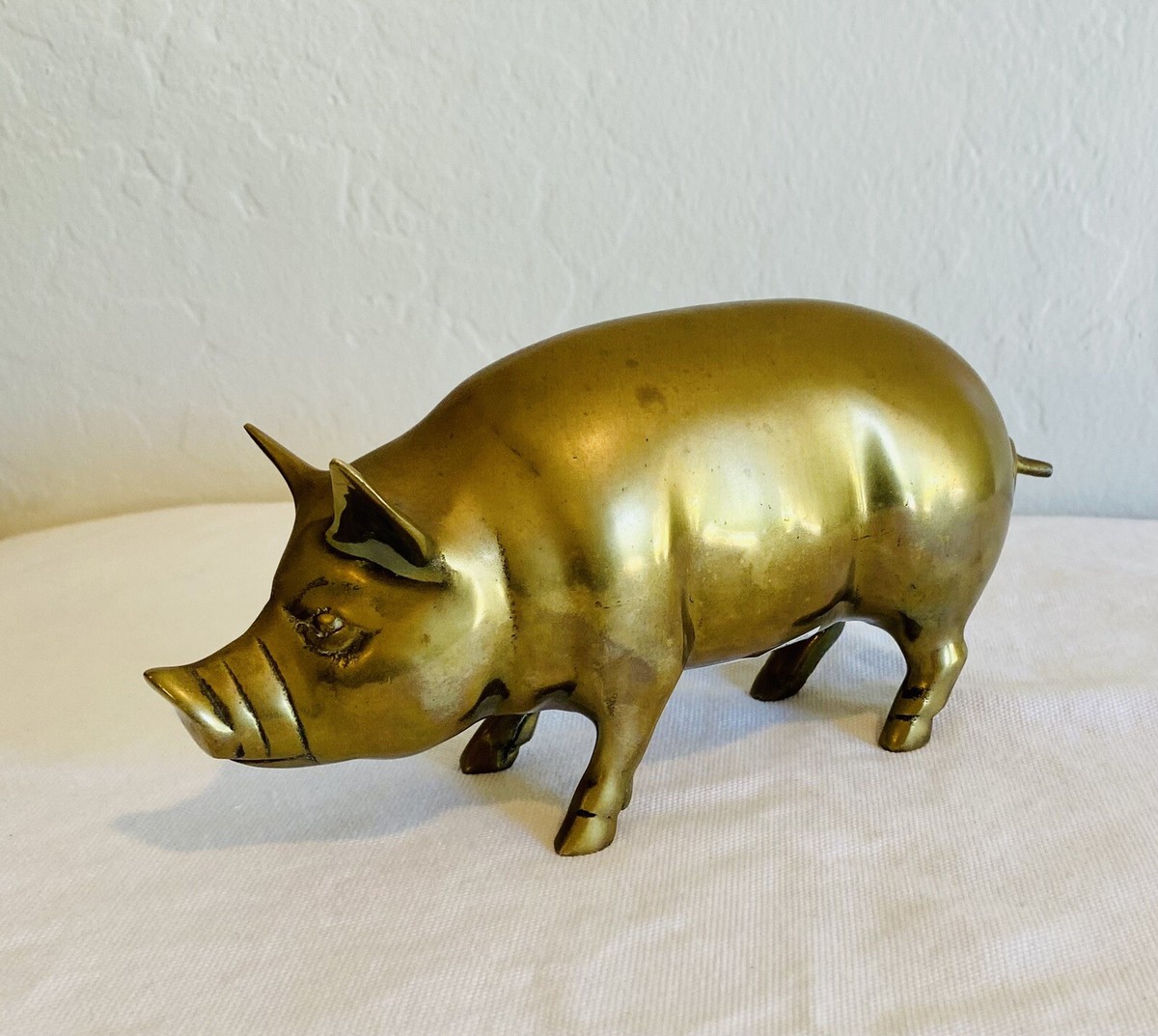 山本造船　CLASSIC PIG 山本造船 CLASSIC PIG pig Vintage Brass PIG Figurine Curly