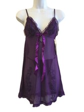 Lingerie Babydoll w/ G String Size Regular Purple Shirley of Hollywood 6057
