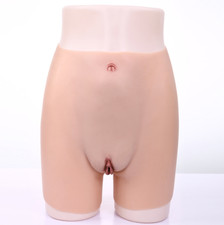 Silicone Fake Vagina Pants Crossdresser Hip Buttock Enhancer Underwear Cosplay