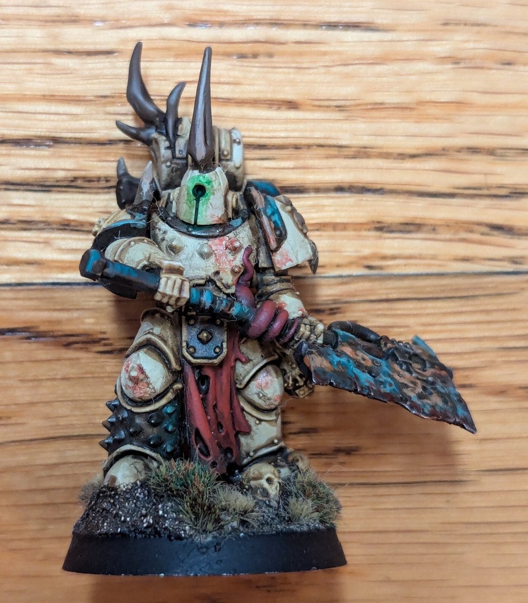 ミリタリー Warhammer40K/DEATH GUARD PLAGUE MARINES Plague Marine Champion