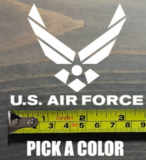 U.S. Air Force Sticker Decal 3.5" United States USA Flag USAF Retired Veteran