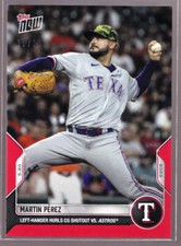 Martin Perez Rangers Complete Game 2022 Topps NOW #209 Red Parallel 10/10