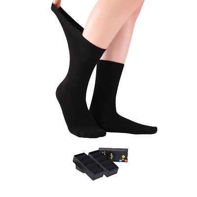 8 Pairs Women's Thin Bamboo Diabetic Crew Socks