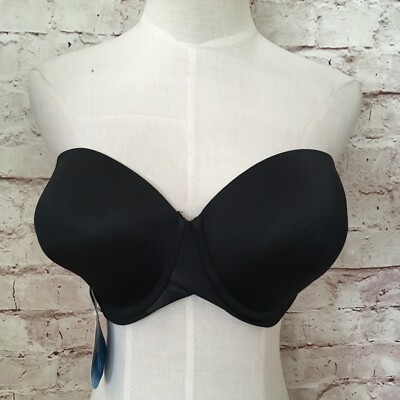 Maidenform SN6990 Ultimate STAY PUT POWER BAND Strapless BLACK UW Bra 36DD 