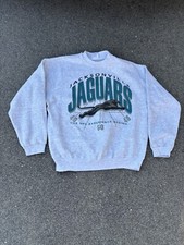 Vintage 90s Jacksonville Jaguars Sweatshirt XL Banned Logo NFL made USA