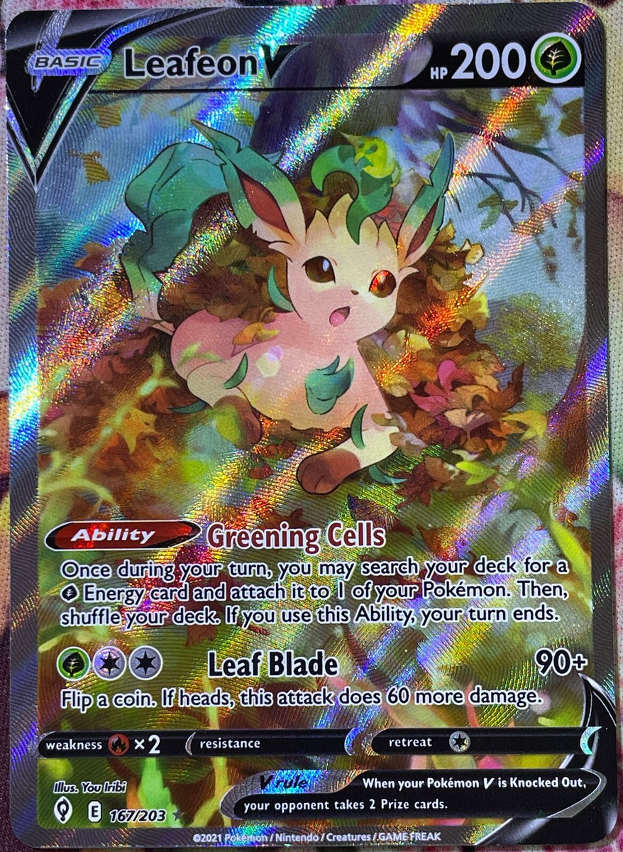 Leafeon V Alt Full Art Ultra Rare - 167/203 - Evolving Skies