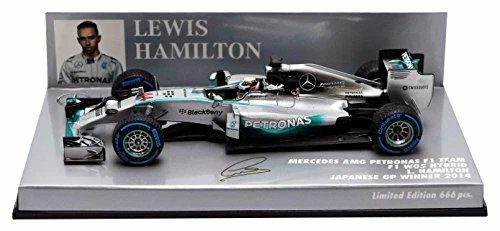 MODELLINO AUTO 1:43 F1 MINICHAMPS MERCEDES W05 HAMILTON GIAPPONE 2014 MODELLISMO - Immagine 2 di 4