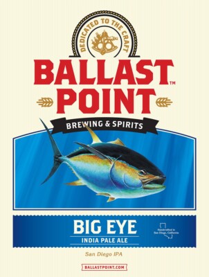 Vintage Ballast Point Big Eye IPA Metal Sign FREE SHIPPING Bar Decor