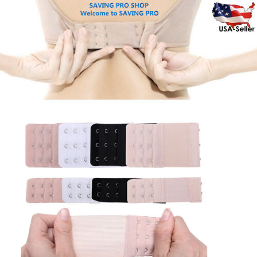 3 pcs Adjustable Bra Buckle Extender Bra Extension Underwear Strap 2/3/4 Hooks - Afbeelding 1 van 6