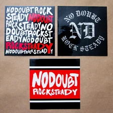 100% Authenic / Vintage NO DOUBT Rock Steady 3 STICKER SET | Mint Condition