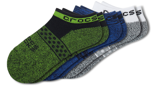 Crocs Crocs Socks Kid Low Easy Icon 3-Pack; Black / Multi, L