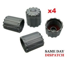 for MERCEDES-BENZ 4 x SILVER GREY TYRE PRESSURE SENSOR VALVE DUST CAPS for BMW