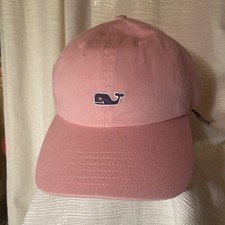 Vineyard Vines Classic PINK Adult Hat Baseball Cap Adjustable Blue Whale Logo