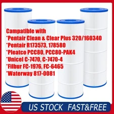 4x PCC80 Pool Filter for Pentair Clean & Clear Plus 320 CCP320 R173573 C-7470 US