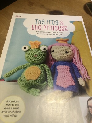 Häkelanleitung, Die Prinzessin und der Frosch Spielzeug, 4-lagig, 20/23 cm, Stash Buster