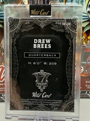 Drew Brees 2024 Wild Card 7 Card Studs Jokers Wild 1/1 | eBay