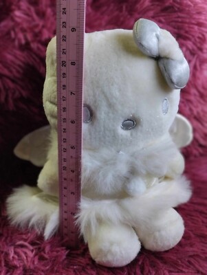 VINTAGE 1999 Sanrio Hello Kitty WHITE SILVER SNOW ANGEL w/ Sparkle