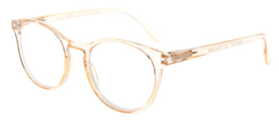 Kunststoff-Fertiglesebrille ELLA Beige-Transparent mit robustem Federscharnier