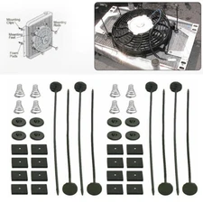 2-Pack Universal Electric Radiator Fan Mounting Kit w/ ZIP TIES Straps & Tabs