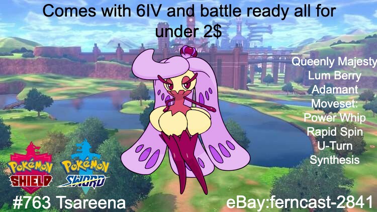 Pokemon Sword And Shield Shiny Tsareena 6IV Battle Ready Fast Delivery