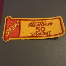 VTG WESTERN 50 Straight Skeet Sew On Shooting Patch