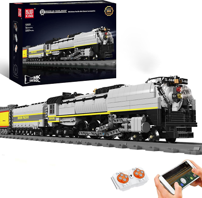 #ad Train Building Block Kit UP844 Steam Locomotive Train Set with LED Lighting Mo $338.22