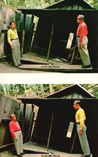 Demonstrating Visible Difference Of Heigh Santa Cruz California Vintage Postcard