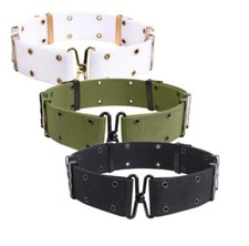 G.I. Style Pistol Belt with Metal Buckles