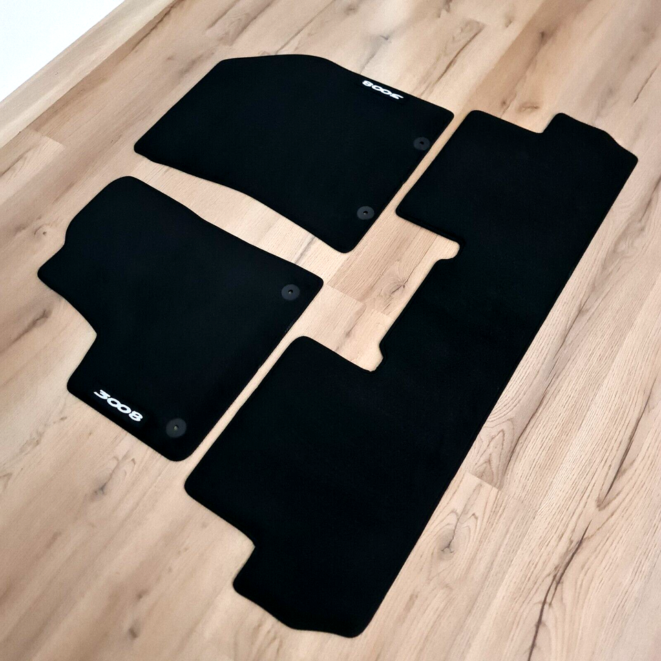 Unbranded Black Velour Floor Mats – For Ford Focus – Waterproof Carpet Liners (4-Piece)