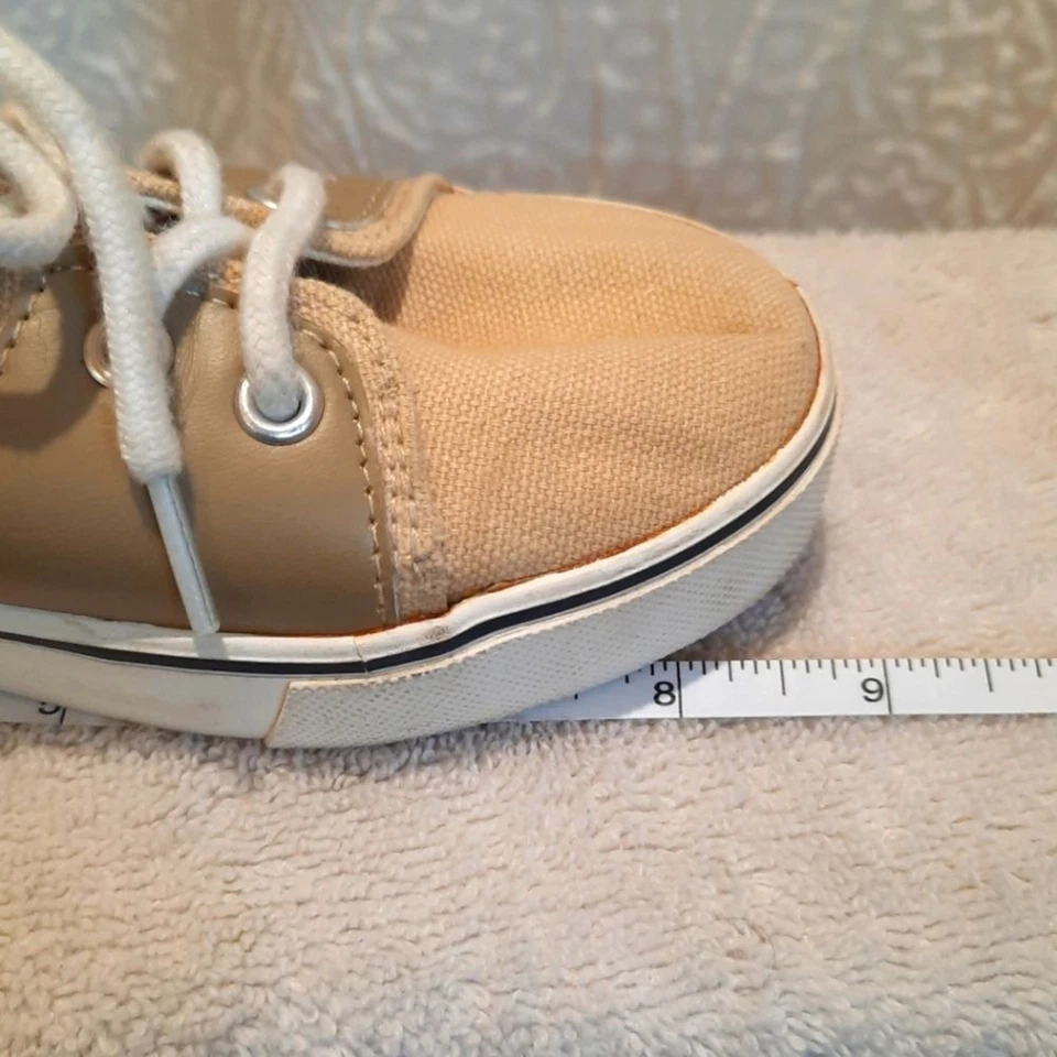 Zapatillas Polo Ralph Lauren 2 Tostadas Lona Con Cordones Preppy Ligeras Exterior  Foto 3 de 4