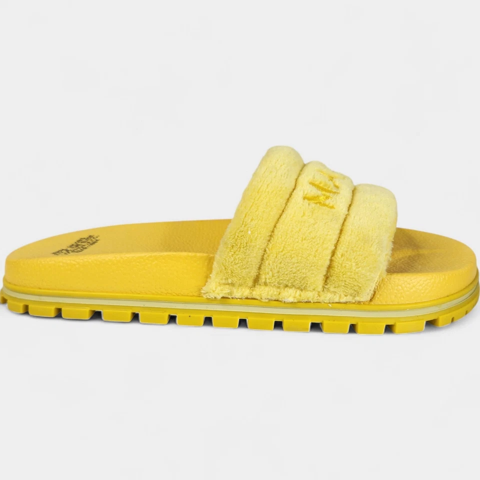 Marc Jacobs The Terry Slide Sandals Women's 38 (8 US) Yellow Open Toe - Image 2 of 4