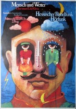 MENSCH UND WETTER - Plakat - Hessischer Rundfunk - Günther Kieser - Poster - A0