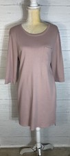 Love Fire pale mauve fleece sweatshirt dress size Large  juniors w pockets